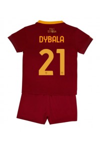 AS Roma Paulo Dybala #21 Babyklær Hjemme Fotballdrakt til barn 2022-23 Korte ermer (+ Korte bukser)